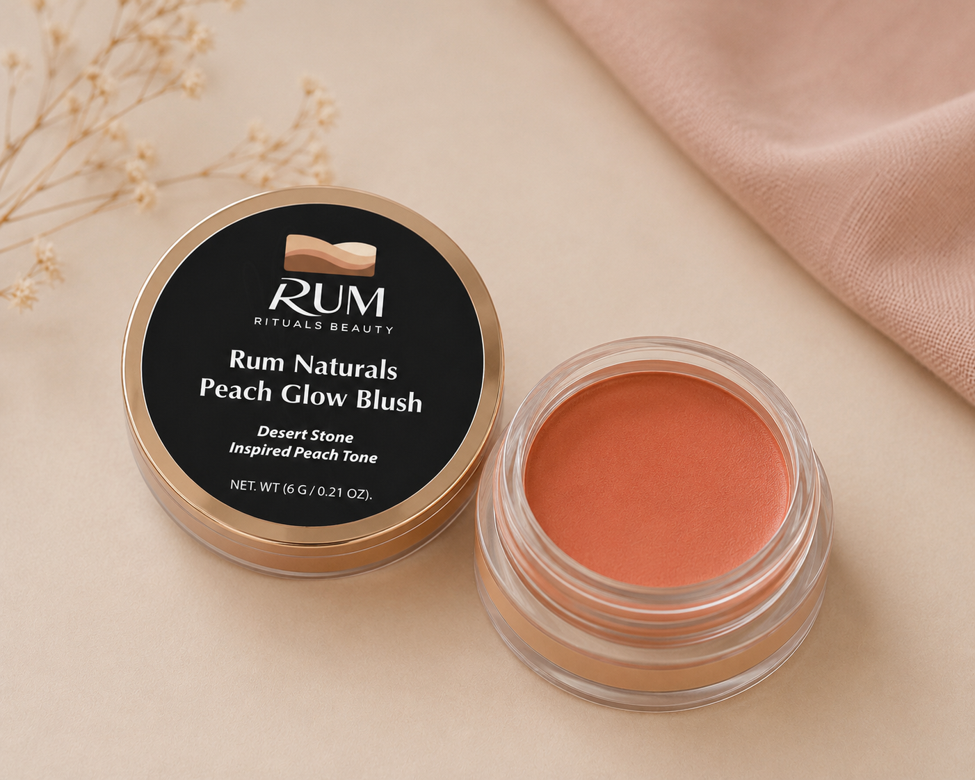 RUM Natural Peach Glow Blush